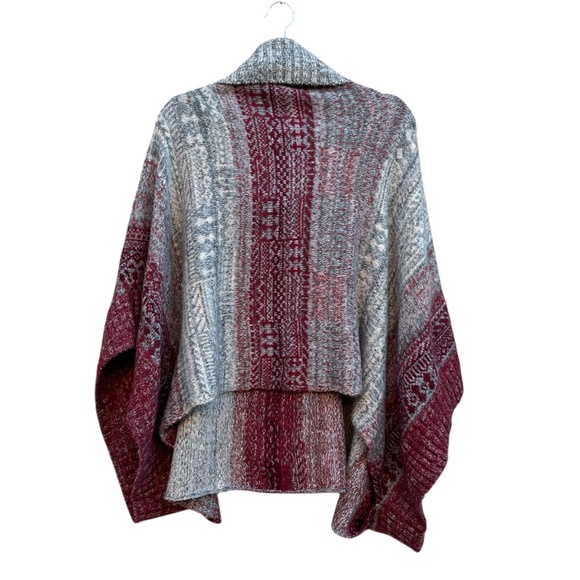 Free People Willow Poncho Sweater Pullover Multicolor Alpaca Blend Size XS - Picture 4 of 11